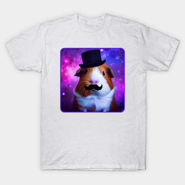 Dapper Guinea Pig in Space T-Shirt by ARTWORKandBEYOND